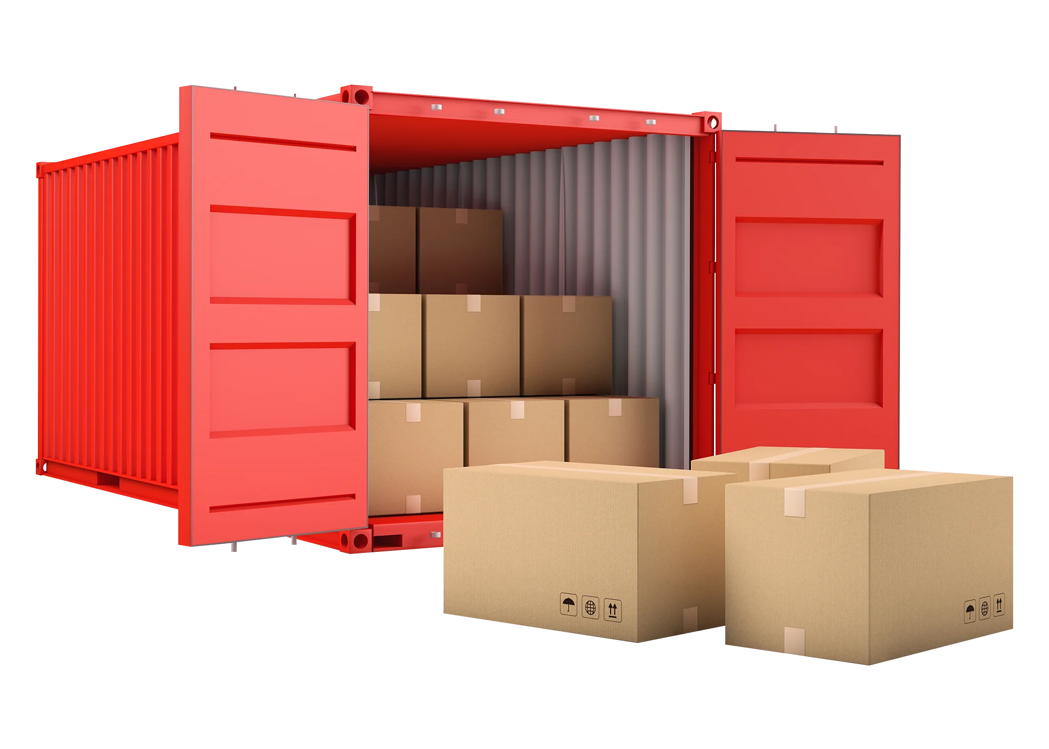 boxes loaded in crate